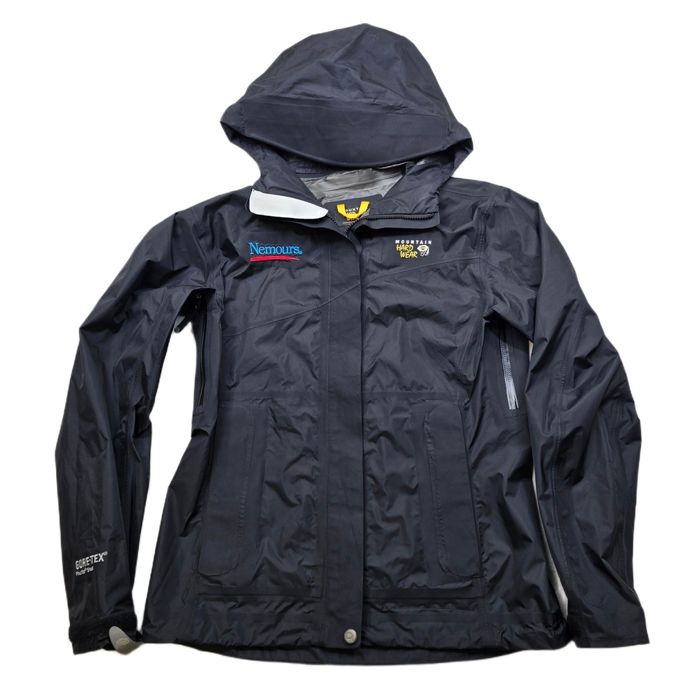 Mountain Hardwear Gore Tex Paclite Shell Jacket Womens Small Black Rain Wind NEW